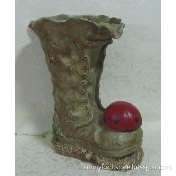 Polyresin Boot Bird Feeder Planter (SFR1555)
